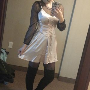 Slip Dress with Corset Detail